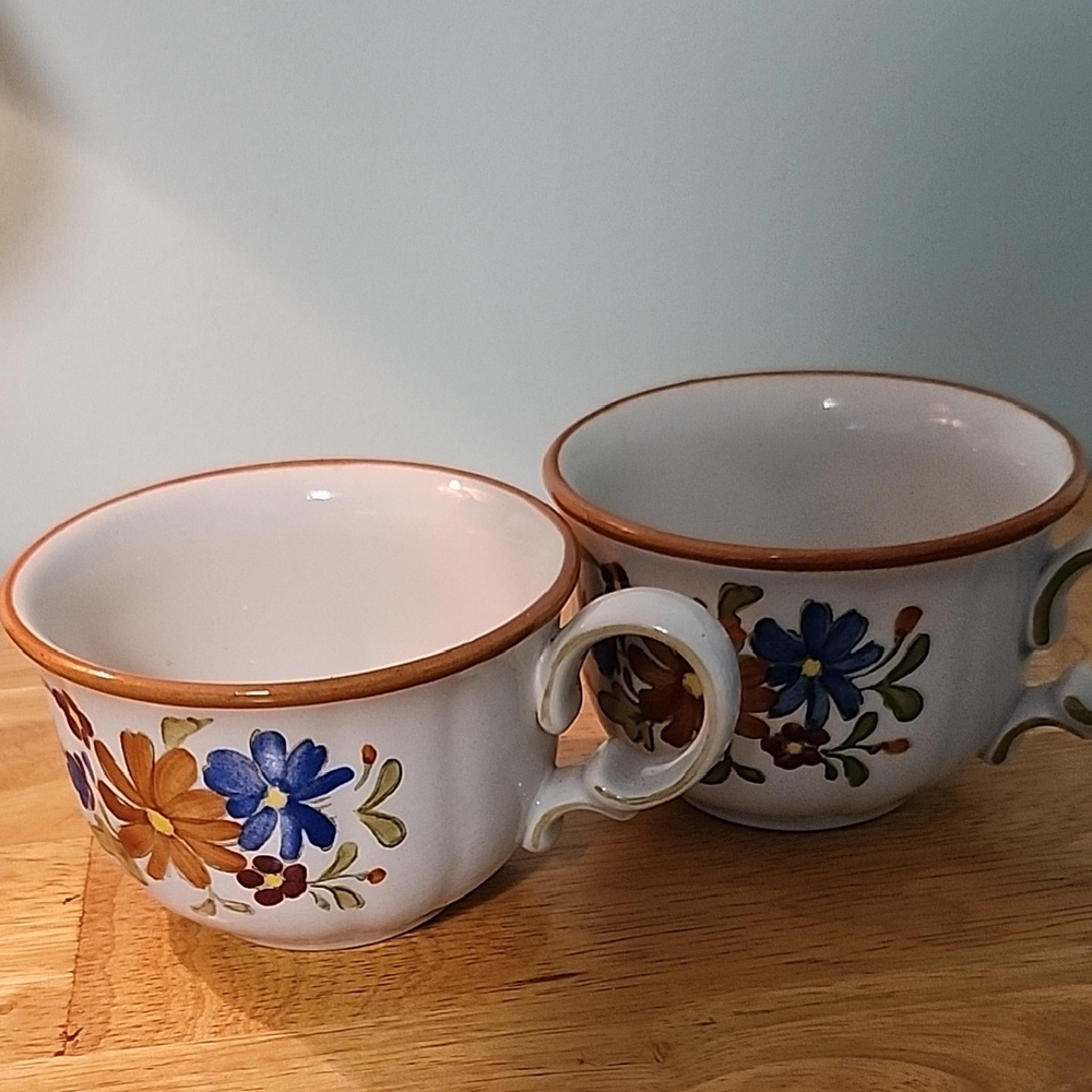 Vernon Ware Metlox Teacups - Set of 2